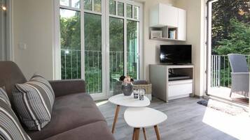 TV, DVD player, stereo