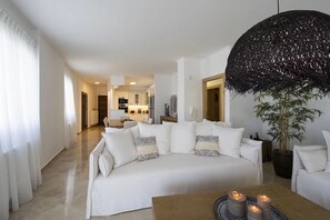 Apartment, 4 Bedrooms, Smoking, Terrace | Living room - Helen Luxury Holiday House (Rethymno)