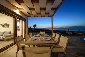 Outdoor dining - Jason Panorama Villa 1 (Rethymno)