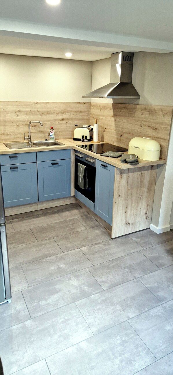 Fridge, oven, stovetop, dishwasher - Experience feel-good moments in the Gera-Frankenthal vacation home. (Gera)