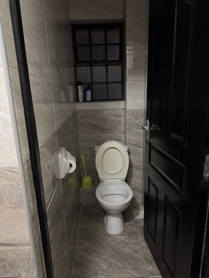 Dusche, Handtücher, Seife, Toilettenpapier