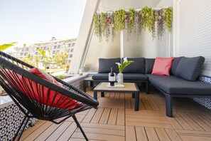 Terrace/patio - Luxury apartment with pool and panoramic views. (Santa Ursula)