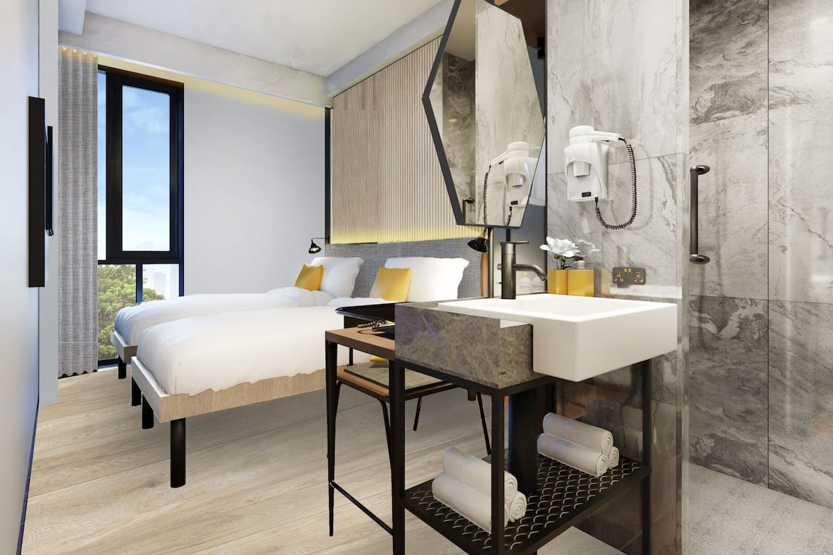 頂級雙床房 | 房內夾萬、書桌、遮光窗簾/窗簾、免費 Wi-Fi