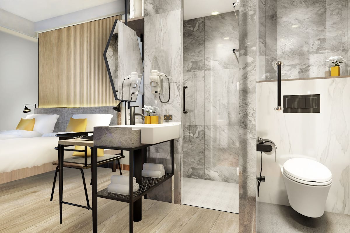 豪華雙床房 | 房內夾萬、書桌、遮光窗簾/窗簾、免費 Wi-Fi