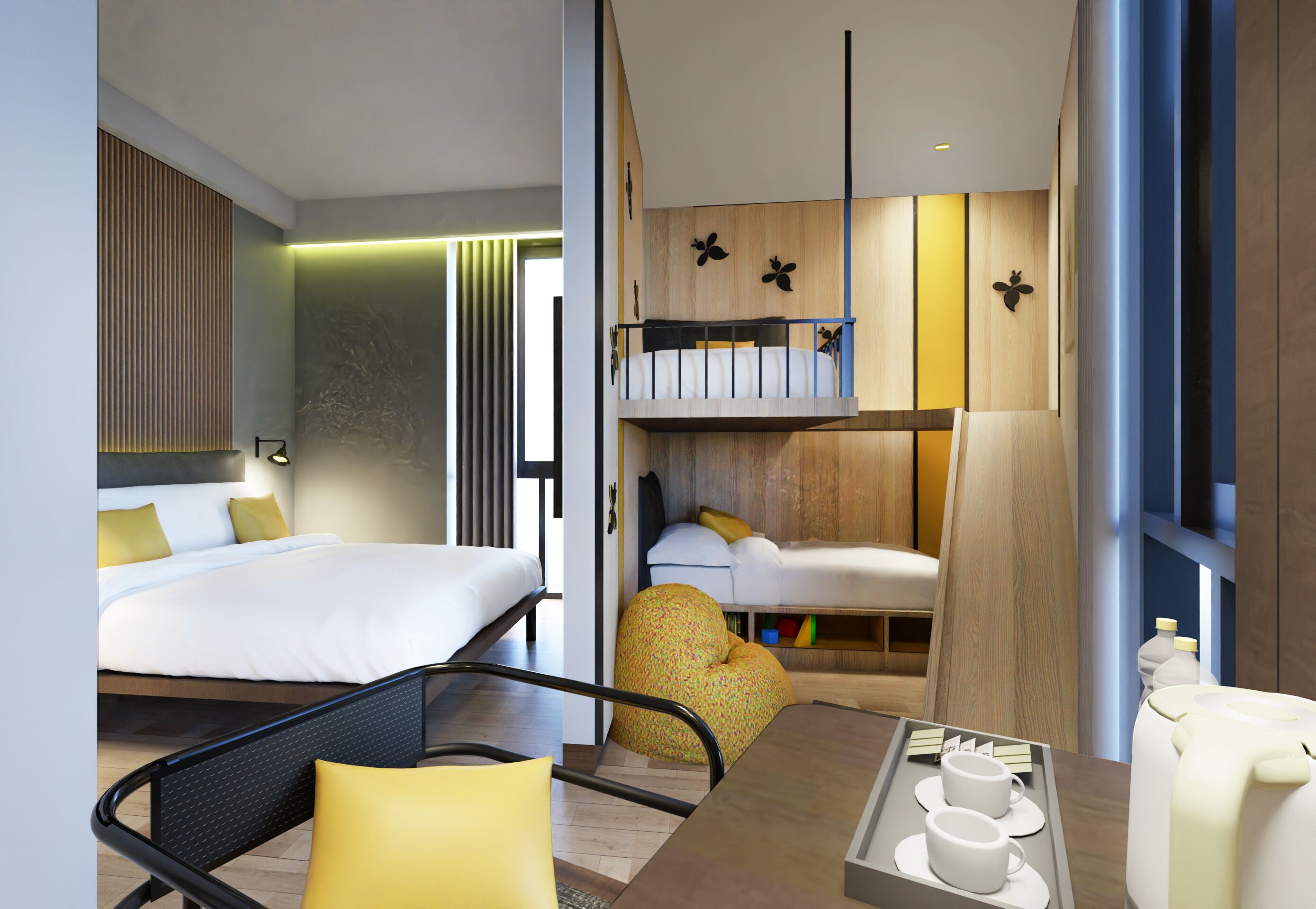 Family Double Room | In-room safe, desk, blackout drapes, free WiFi