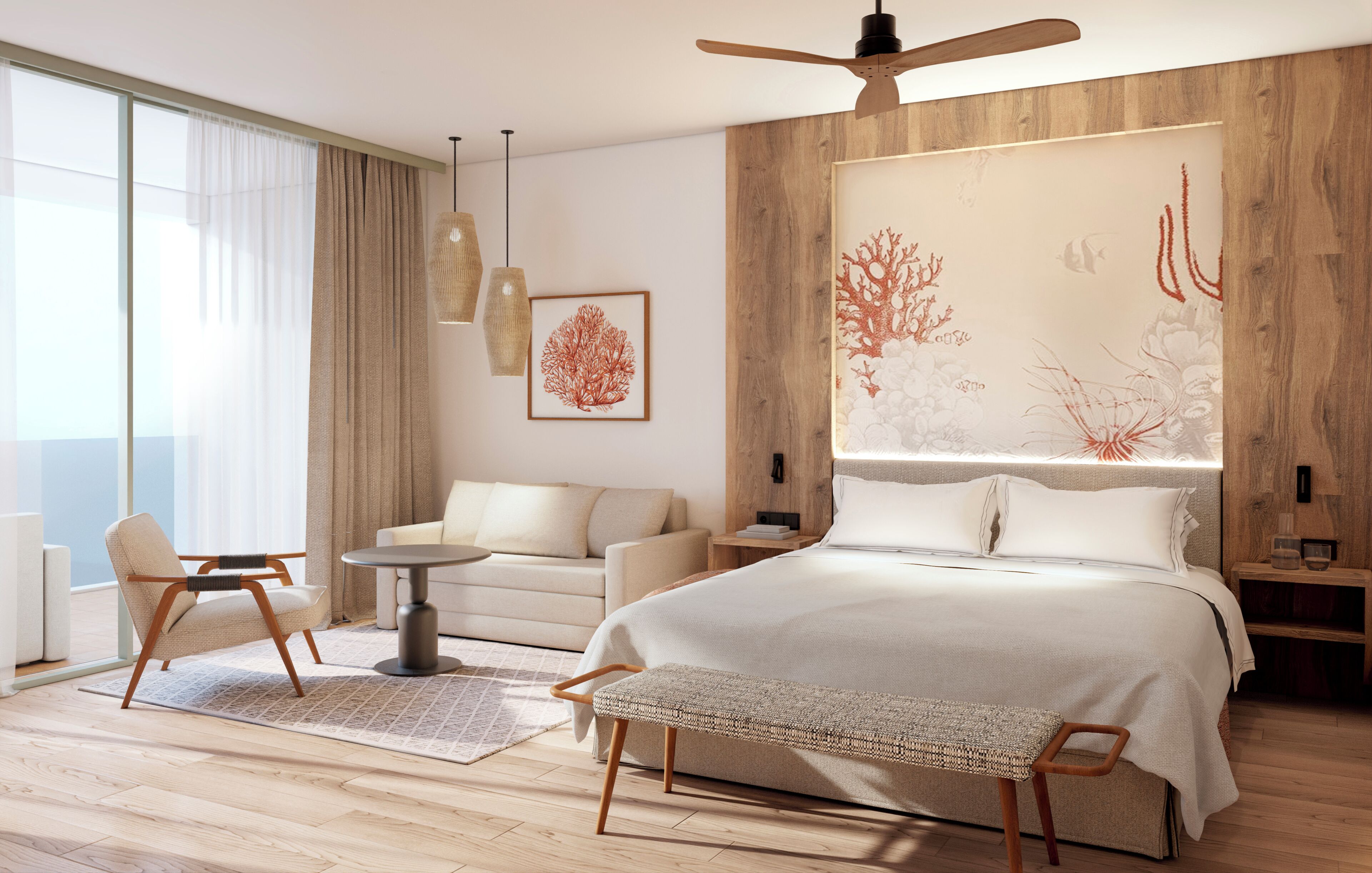 办公桌、免费 WiFi