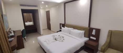 Quarto premium | Roupas de cama de algodão egípcio, roupas de cama premium, frigobar