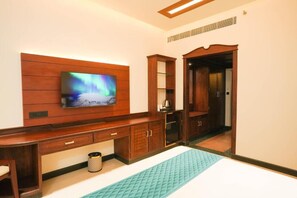 Safe på rommet, lydisolert, strykejern/-brett og wi-fi (inkludert)