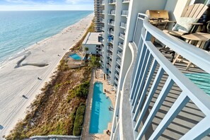 A heated pool - Panoramic Gulf-Front Sterling Breeze Condo | West End PCB (Panama City Beach)