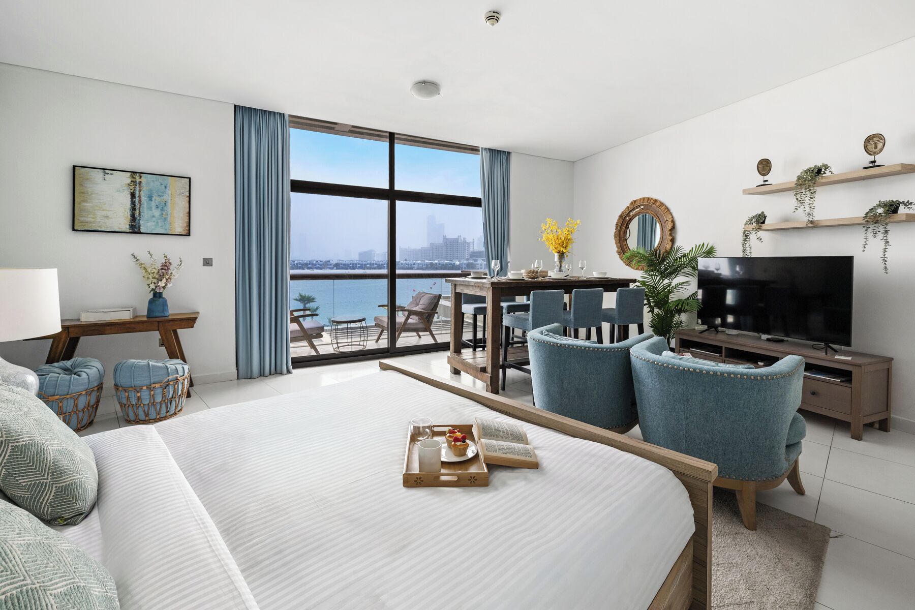 Luxury Studio, Balcony, Beach View | In-room safe, blackout curtains, iron/ironing board, free WiFi