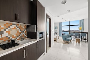 Studio Cao cấp, ban công, quang cảnh bãi biển | Bếp riêng