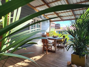 Chalet, 2 chambres, balcon, vue jardin | Jardin