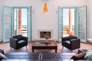 Interior - Villa Malia, Eco-Chic Villa with SeaViews (Syros)