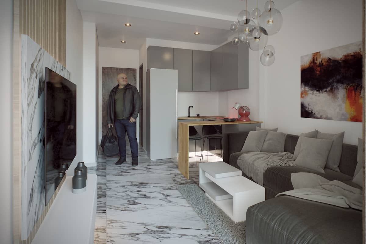 40-inch Smart TV with cable channels