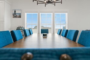 Dining - 5228 E Beach Dr, perfect for 18 guests with a pool and dog-friendly amenities. (Oak Island)