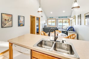House (2 Bedrooms) | Interior - Dock & Gazebo! Lakefront Duplex Near South Haven (Grand Junction)