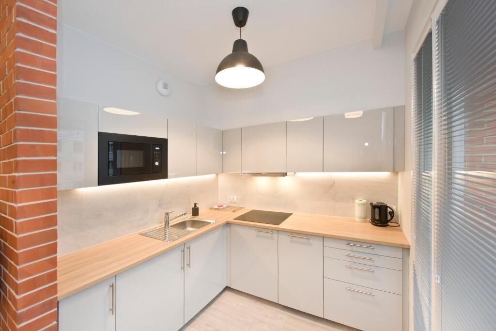 Apartament typu Comfort 25 | Eigene Küche | Kühlschrank, Kochgeschirr/Geschirr/Besteck