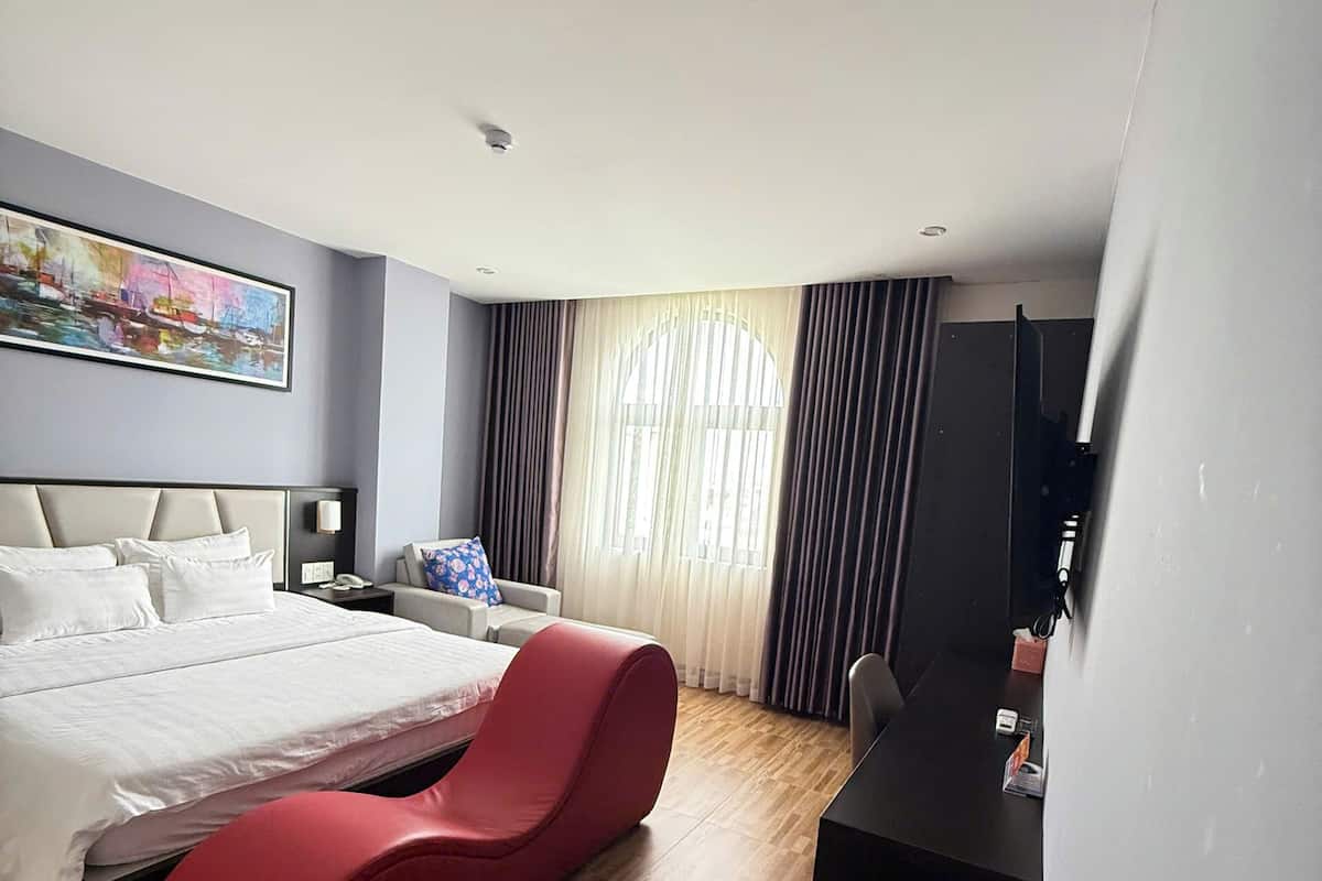 Minibar, desk, laptop workspace, free WiFi