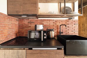 Fridge, microwave, stovetop, toaster - Studio near Gondola in New Gudauri by Wehost (Gudauri)