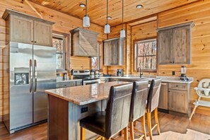 Fridge, microwave, oven, stovetop - 5BR Indoor Pool*Hot Tub*Theater*Game Room*Views! (Sevierville)