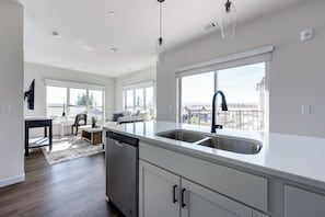 Apartamento (2 Bedrooms) | Cozinha privada | Geladeira, cafeteira/chaleira