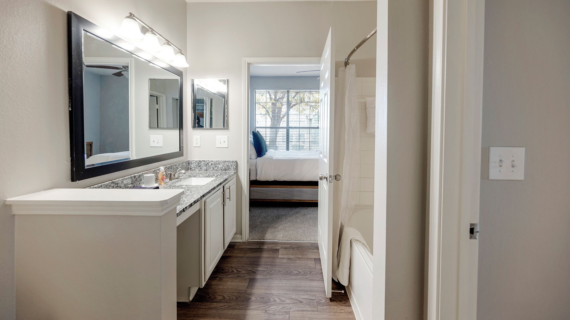 Apartment (1 Bedroom) | Bathroom | Hair dryer, towels, soap, shampoo