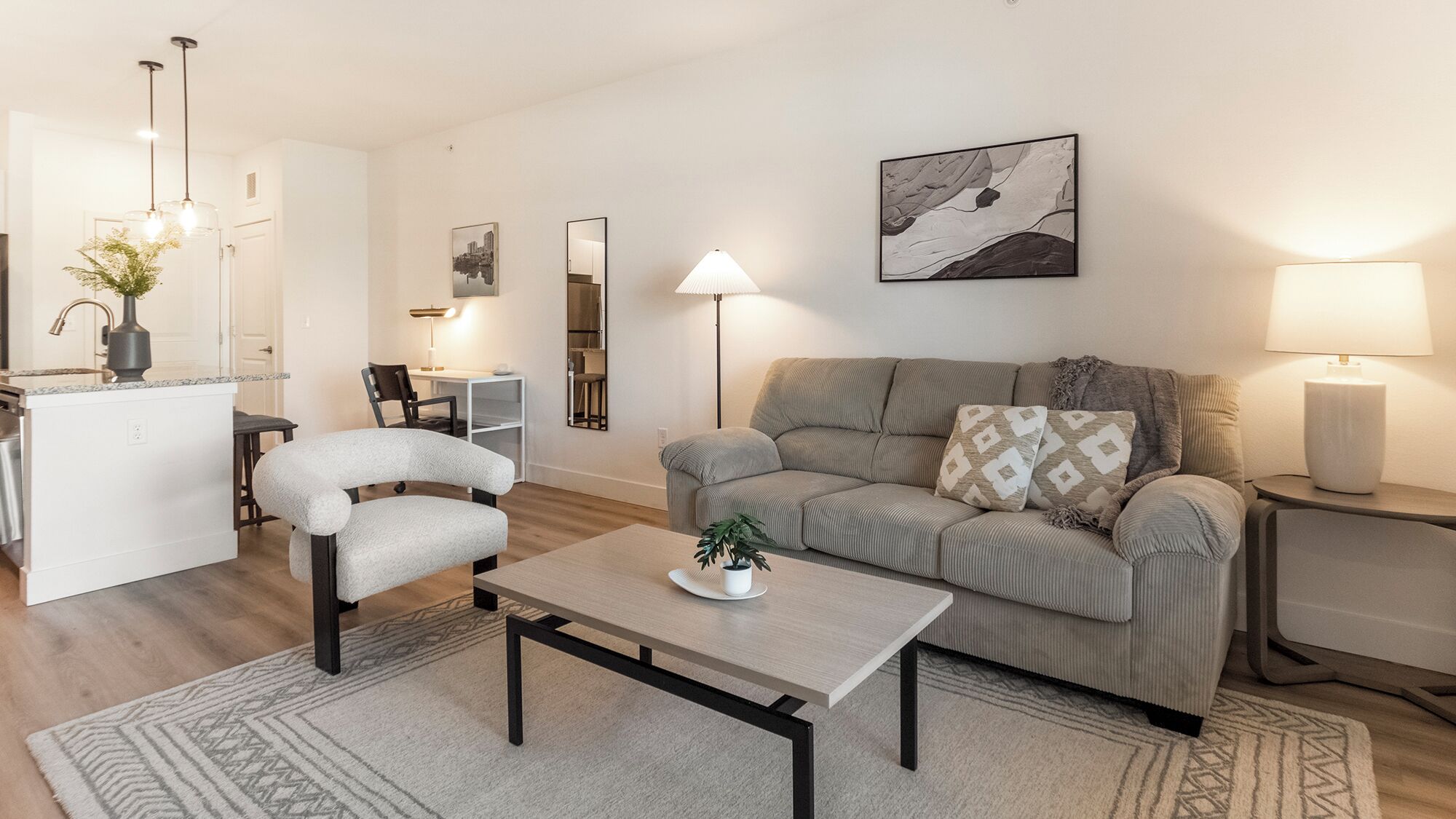 Apartment (2 Bedrooms) | Living area | 50-inch TV with digital channels