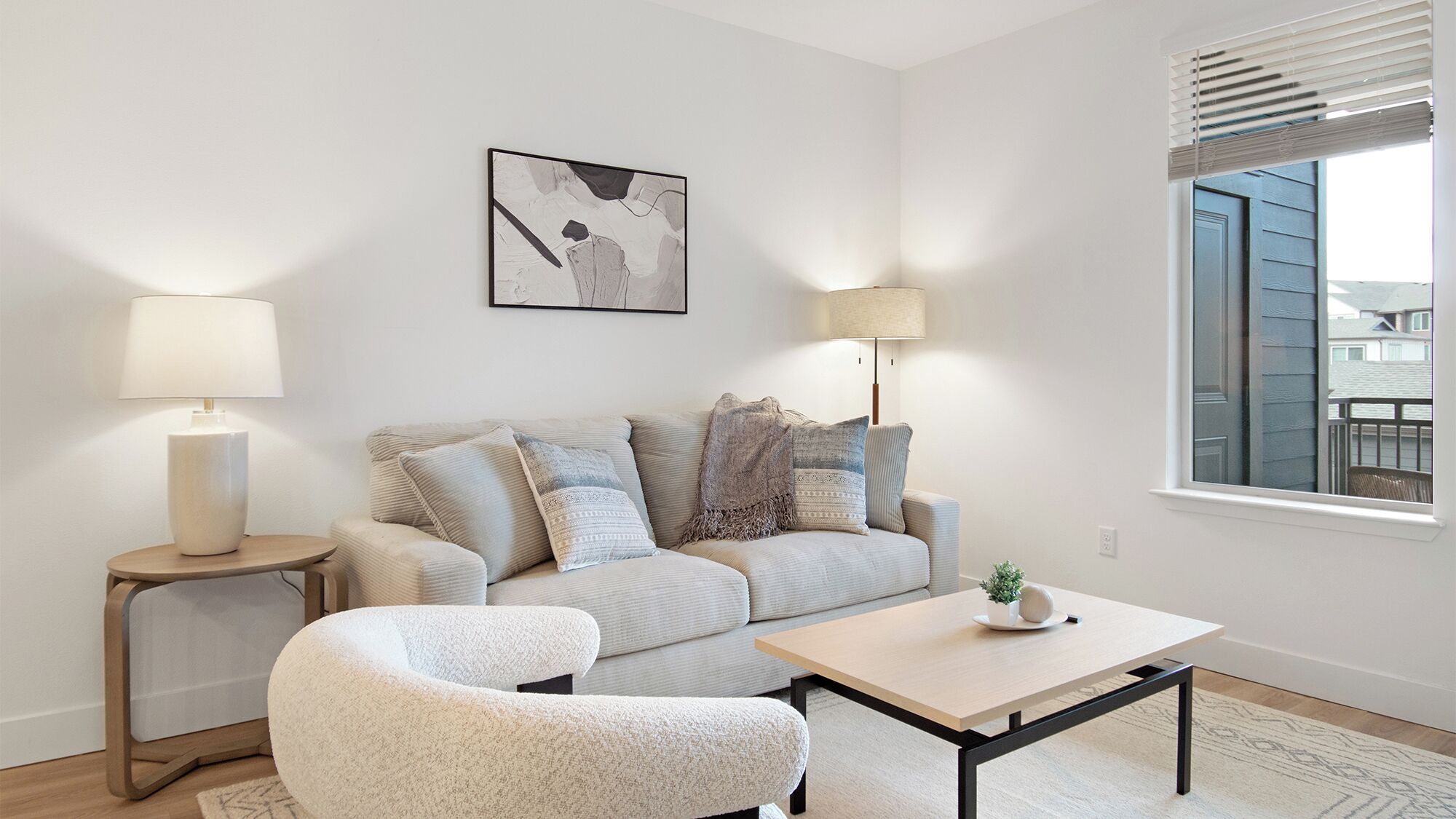 Apartment (1 Bedroom) | Living area | 50-inch TV with digital channels