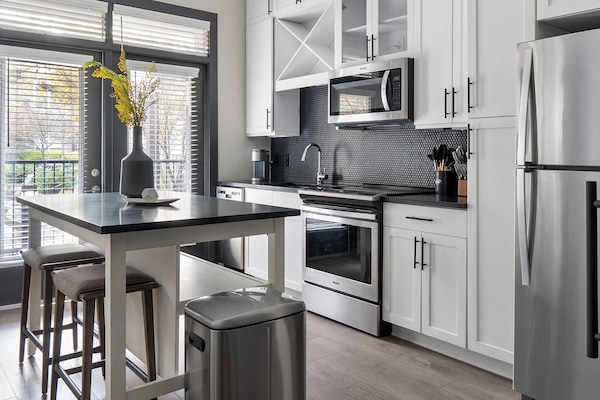 Departamento (1 Bedroom) | Cocina privada | Refrigerador y cafetera y tetera