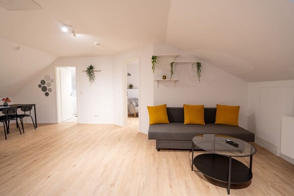 Living area - Penthouse apartment with terrace (Koblenz)