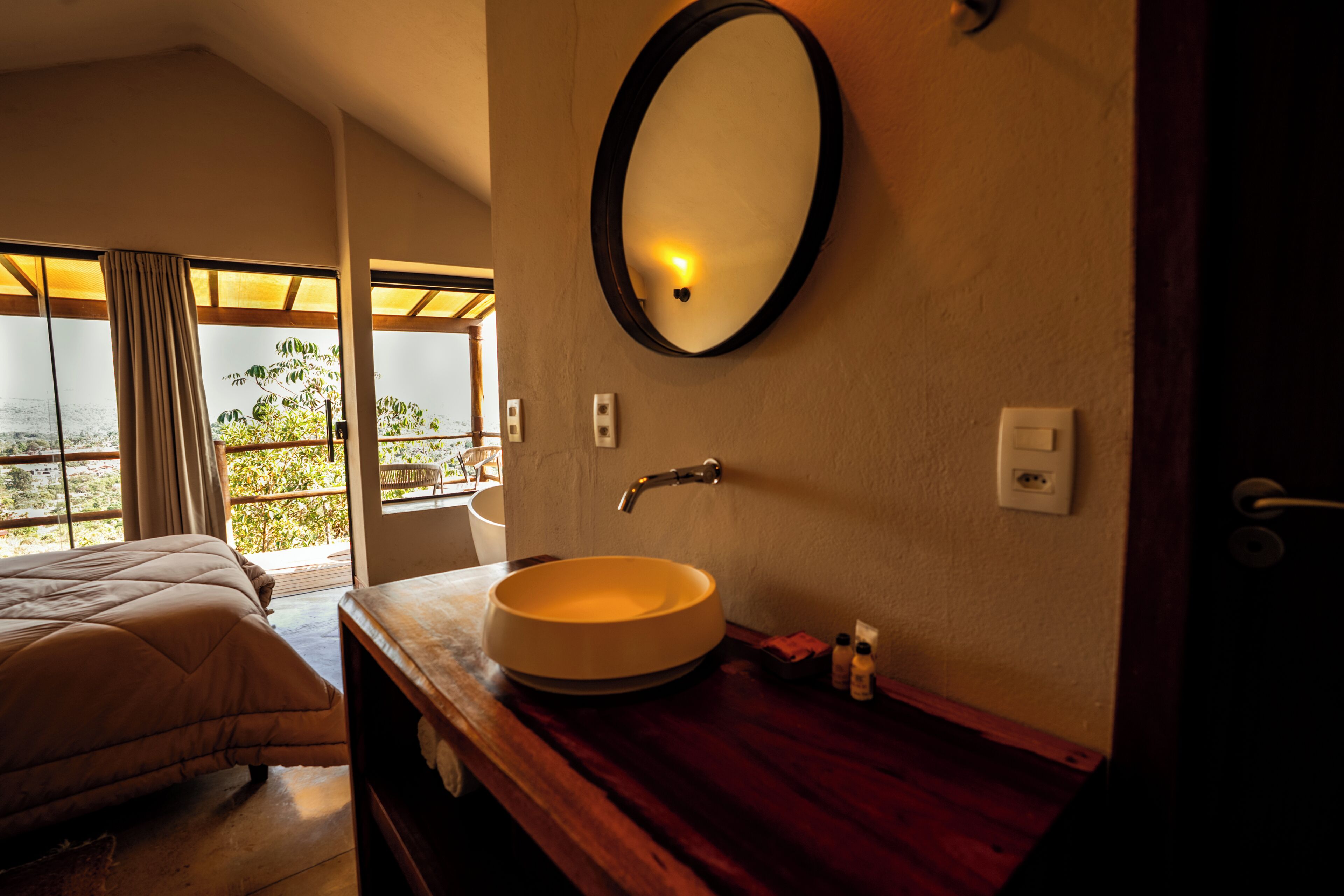 Bungalow Premium, lanai, vista a la montaña | Lavabo en el baño