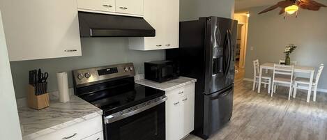 Microwave, oven, stovetop, dishwasher