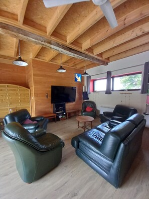 TV, videogiochi, lettore DVD, tavolo da ping pong