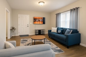 Smart TV - Welcome to your cozy full-studio basement suite offers comfort and privacy (Stone Mountain)