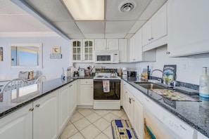 Coffee/tea maker, fridge, microwave, oven - Ocean view condo Seaside Vacations & Sales (Ocean City)