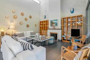 Living area - Villa 'Rompido' with Shared Pool, Private Garden, and Balcony (Cartaya)