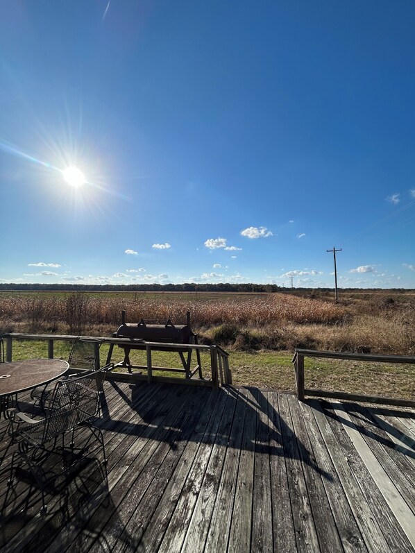 Outdoor dining - 3br/2ba Duck Camp at Bayou Meto (Humphrey)