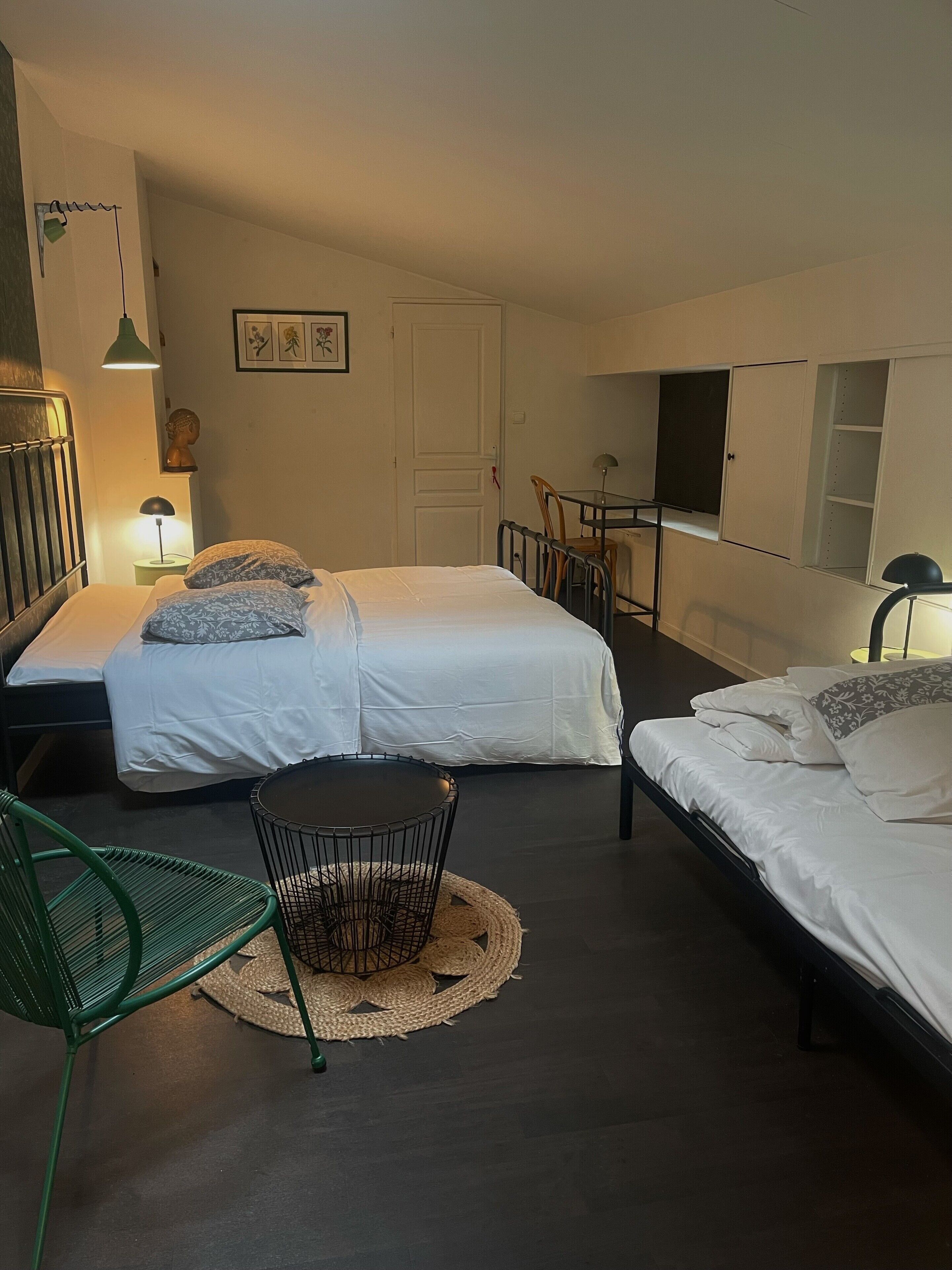 Double Room, Multiple Beds, Garden View | Free WiFi