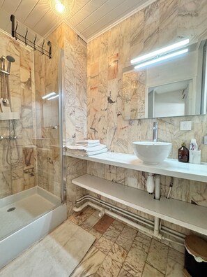 Shower, hair dryer - Oceanfront apartment sleeps up to 5 (Lacanau)