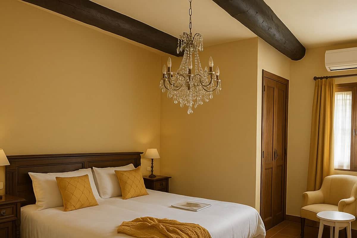 Desk, laptop workspace, free WiFi