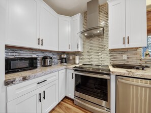 Fridge, microwave, oven, stovetop - Secluded Duck Creek Retreat – Rustic Elegance and Mountain Views (Duck Creek Village)