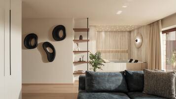 Luxury Suite, Mountain View | Private spa tub