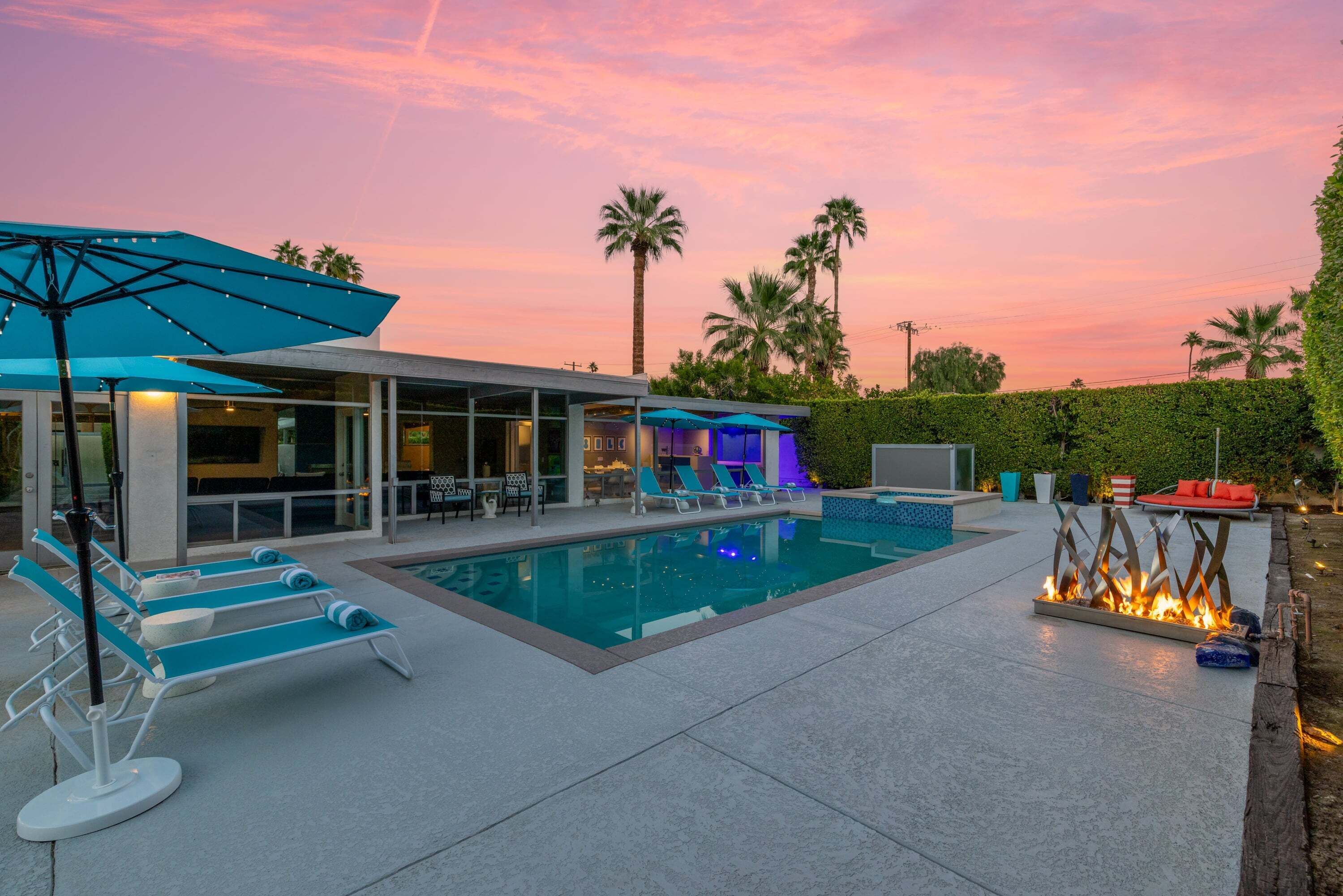 A heated pool