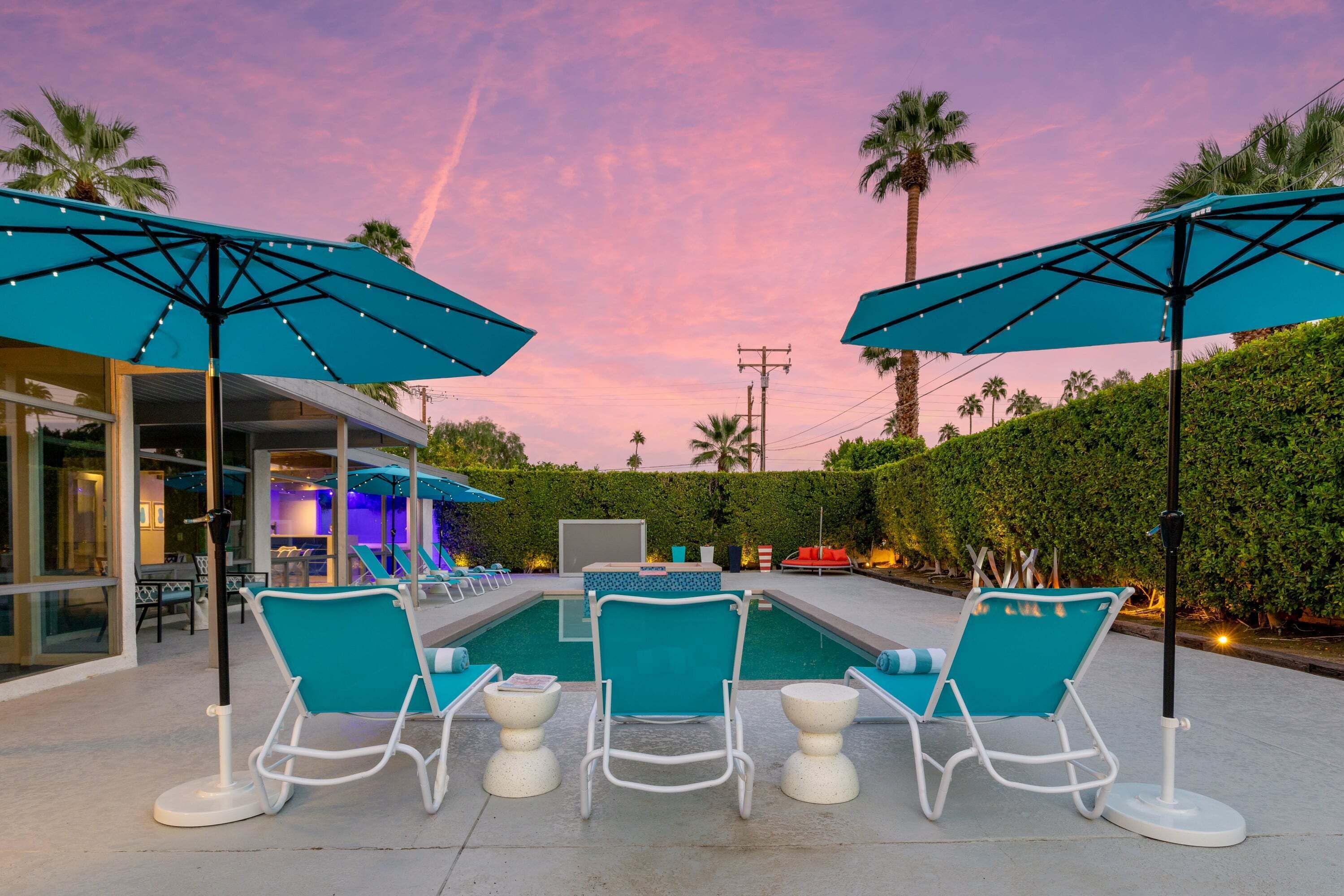 A heated pool