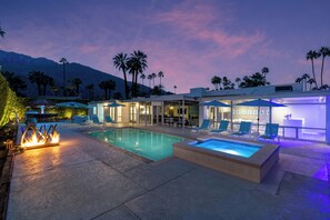 A heated pool - Azure Palms at Deepwell – Luxury Pool Retreat (Palm Springs)