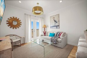 Living area - Stunning Beachfront Condo • Breathtaking Gulf & Harbor Views! (Pass Christian)