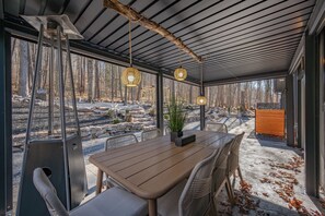 Outdoor dining - New! Spacious Lake Area Home w/ Hot Tub (Accident)
