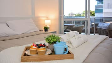 Leilighet | Blendingsgardiner og wi-fi (inkludert)