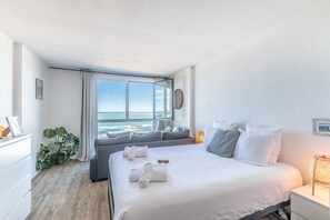 1 bedroom, iron/ironing board, free WiFi, bed sheets - Luna - Studio vue imprenable sur la mer (Biarritz)