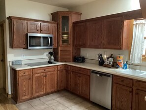 Microwave, oven, stovetop, dishwasher